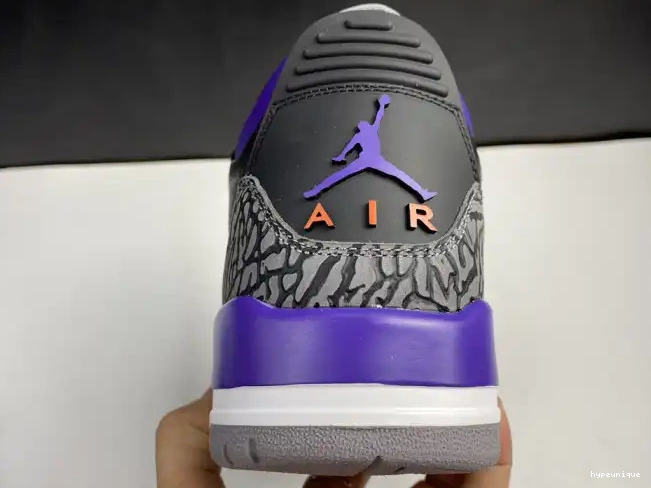 HYPE Retro Jordan Court Air 3 Black CT8532 Purple 050 0615